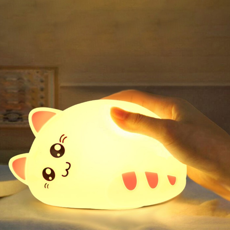 LED Night Light Cute Cat Animal Silicone Soft Cartoon Nursery Lamp Bedroom Baby Night Lamp Children Birthday Gift Toy LED Night Light Cute Cat Animal Silicone Soft Cartoon Nursery Lamp Bedroom Baby Night Lamp Children Birthday Gift Toy